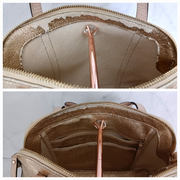 Kate Spade Gold Capri Espadrille Maise Mixedmedia Satchel - Picture 8 of 16